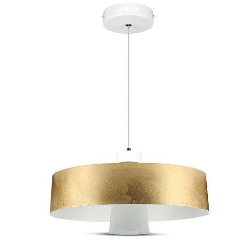 Suspension LED 7W, Ø34cm - Doré, abat-jour acrylique, 4000K, source lumineuse incl.