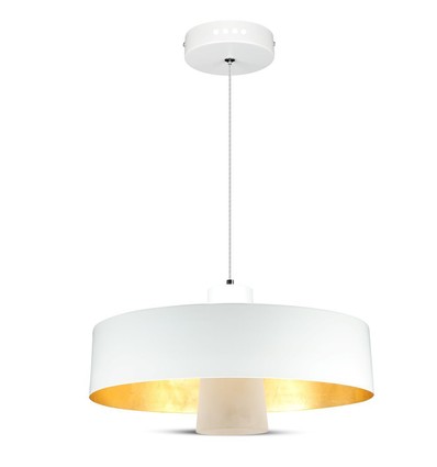 Suspension LED 7W - Ø34cm, abat-jour acrylique blanc, 120 degrés, source lumineuse incl.