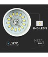 Suspension LED 7W - Ø34cm, abat-jour acrylique blanc, 120 degrés, source lumineuse incl.