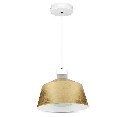 Suspension LED 7W avec abat-jour acrylique doré - 3000K, IP20, source lumineuse incl.