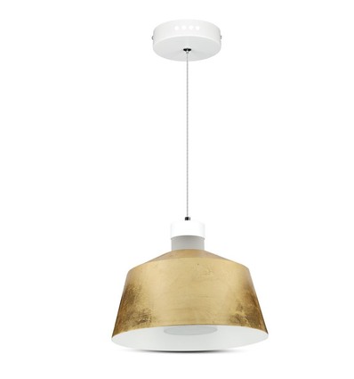Suspension LED 7W avec abat-jour acrylique doré - 3000K, IP20, source lumineuse incl.