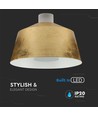 Suspension LED 7W avec abat-jour acrylique doré - 3000K, IP20, source lumineuse incl.