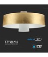 Suspension LED 7W, abat-jour acrylique doré - Ø34cm, 3000K, 400lm, IP20