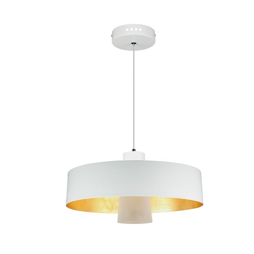 Suspension LED 7W - Ø34cm, abat-jour acrylique blanc, 400lm, 120 degrés, source lumineuse incl.