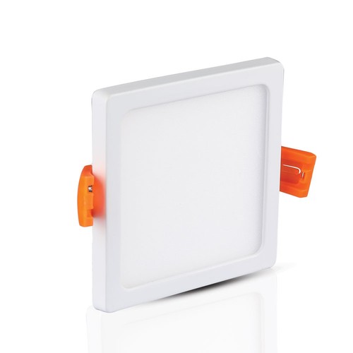 Panneau LED encastrable 22W 17x17cm, carré - 100lm/W, bord blanc, Trou: 15,5 x 15,5 cm, Dim: 17 x 17 cm