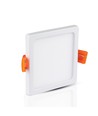 Panneau LED encastrable 22W 17x17cm, carré - 100lm/W, bord blanc, Trou: 15,5 x 15,5 cm, Dim: 17 x 17 cm