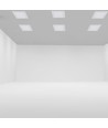 Panneau LED encastrable 22W 17x17cm, carré - 100lm/W, bord blanc, Trou: 15,5 x 15,5 cm, Dim: 17 x 17 cm