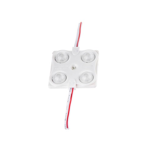 Module LED 1,44W, 12V - IP68 étanche, 135lm, 160 degrés, 37x37mm, couleur de lumière rouge
