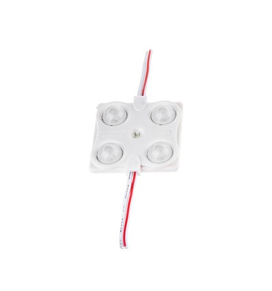 Module LED 1,44W, 12V - IP68 étanche, 135lm, 160 degrés, 37x37mm, couleur de lumière rouge