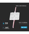 Module LED 1,44W, 12V - IP68 étanche, 135lm, 160 degrés, 37x37mm, couleur de lumière rouge