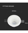 Spot encastrable en plâtre GU10, rond - Blanc, trou: Ø13,2 cm, dim: Ø13,2 x 7,4 cm, sans source lumineuse