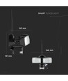 Projecteur LED 18W avec caméra WiFi et capteur - 6000K, IP44, blanc, extérieur, caméra de sécurité