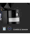 Projecteur LED 18W avec caméra WiFi et capteur - 6000K, IP44, blanc, extérieur, caméra de sécurité
