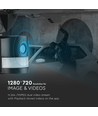 Projecteur LED 18W avec caméra WiFi et capteur - 6000K, IP44, blanc, extérieur, caméra de sécurité