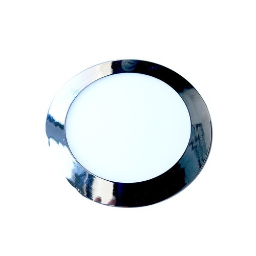 Dalle LED encastrable 24W Ø30cm - Chrome, 2000lm, Perçage : Ø28,5 cm, Dim : Ø30 cm, avec driver