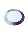 Dalle LED encastrable 24W Ø30cm - Nickel satiné, 2000lm, Perçage : Ø28,5 cm, Dim : Ø30 cm