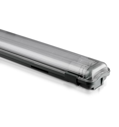 Réglette LED étanche 150cm 44W T8 - IP65, 6400K, 2x22W, blanc froid