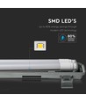 Réglette LED étanche 150cm 44W T8 - IP65, 6400K, 2x22W, blanc froid