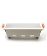 Panneau LED linéaire encastrable 10W - 750lm, 138x32mm, bord blanc, blanc chaud, IP20