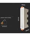 Panneau LED linéaire encastrable 10W - 750lm, 138x32mm, bord blanc, blanc chaud, IP20