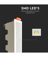 Panneau LED linéaire encastrable 10W - 750lm, 138x32mm, bord blanc, blanc chaud, IP20