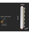 Réglette LED linéaire 29cm 20W - Ultra slim, bord blanc, 6400K, IP20 intérieur