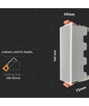 Panneau LED linéaire encastrable 10W - 700lm, 6400K, IP20, perçage: 13,8x3,2 cm, bord blanc