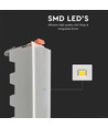 Panneau LED linéaire encastrable 10W - 700lm, 6400K, IP20, perçage: 13,8x3,2 cm, bord blanc