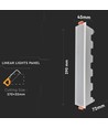 Réglette LED linéaire encastrable 20W - 1400lm, 6400K, blanc, 27cm, IP20