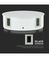 Applique murale LED ronde 4W, blanche - IP65, 360°, 3000K, aluminium, extérieur/intérieur, source lumineuse incluse