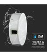 Applique murale LED ronde 4W, blanche - IP65, 360°, 3000K, aluminium, extérieur/intérieur, source lumineuse incluse