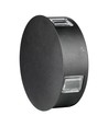 Applique murale LED ronde 4W - IP65, noir, 3000K, COB LED, source lumineuse incluse