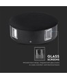 Applique murale LED ronde 4W - IP65, noir, 3000K, COB LED, source lumineuse incluse