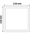 Dalle LED encastrable 18W 22 x 22 cm - Découpe : 20,1 x 20,1 cm, Dimensions : 22 x 22 cm