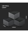 Applique murale LED 9W, noir - 990lm, 3000K, IP20, aluminium, intérieur
