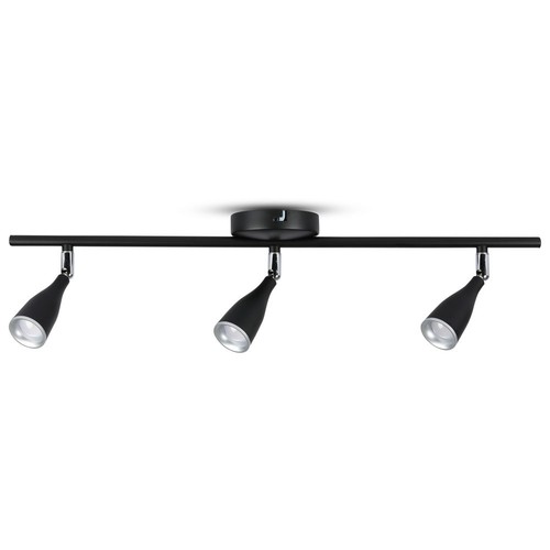 Applique murale LED 13,5W avec 3 têtes - 1260lm, 3000K, finition noire, source lumineuse incluse