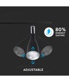 Applique murale LED 13,5W avec 3 têtes - 1260lm, 3000K, finition noire, source lumineuse incluse