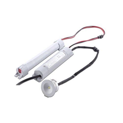 Éclairage de secours LED 3W à encastrer - 5500K, autonomie >3 heures, IP20, blanc