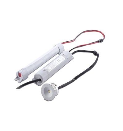 Éclairage de secours LED 3W à encastrer - 5500K, autonomie >3 heures, IP20, blanc