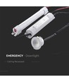 Éclairage de secours LED 3W à encastrer - 5500K, autonomie >3 heures, IP20, blanc
