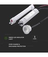 Éclairage de secours LED 3W à encastrer - 5500K, autonomie >3 heures, IP20, blanc