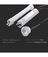 Éclairage de secours LED 3W à encastrer - 5500K, autonomie >3 heures, IP20, blanc