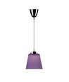 Suspension LED / Plafonnier 7W - Chrome avec abat-jour violet, 4000K, Ø15cm, angle de 90 degrés