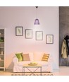Suspension LED / Plafonnier 7W - Chrome avec abat-jour violet, 4000K, Ø15cm, angle de 90 degrés