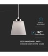 Suspension LED 7W - Ø15cm, abat-jour blanc, 4000K, source lumineuse incluse