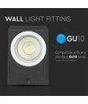 Applique murale GU10 - IP44 extérieur, sans source lumineuse