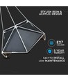 Suspension E27 Prism - Abat-jour noir avec cordon blanc, Ø40cm, métal, sans source lumineuse