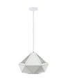 Suspension blanche Pastel Prism, douille E27 - Ø31cm, métal, 5 ans de garantie, sans source lumineuse