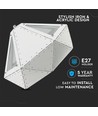 Suspension blanche Pastel Prism, douille E27 - Ø31cm, métal, 5 ans de garantie, sans source lumineuse