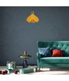 Suspension Pastel Wooden Prism, jaune - Douille E27, 320x270mm, max 60W, 5 ans de garantie